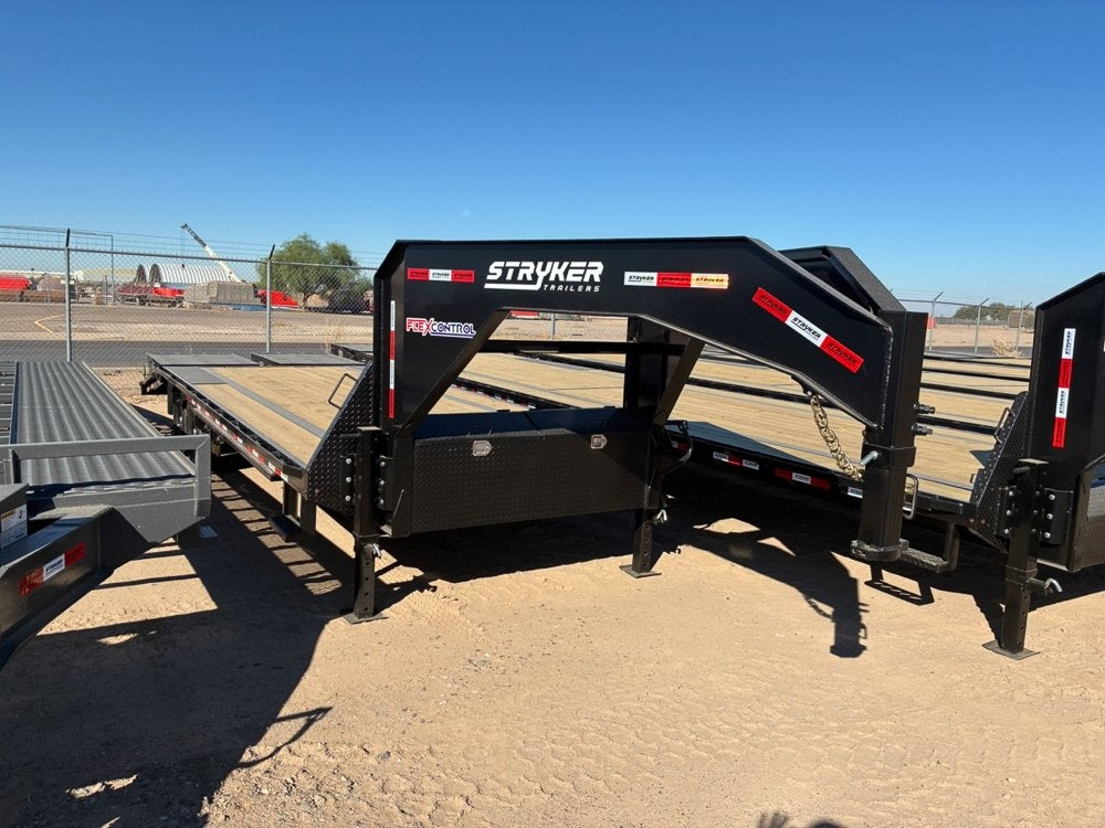 25' Stryker Gooseneck (2) 7K Axles Mega Ramps 14 ply Tires - Super Single Deckover/DO 7K MR - Stryker Dealership Group