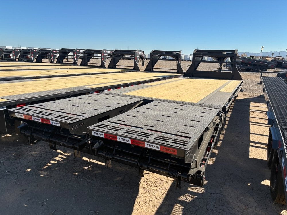 25' Stryker Gooseneck (2) 7K Axles Mega Ramps 14 ply Tires - Super Single Deckover/DO 7K MR - Stryker Dealership Group