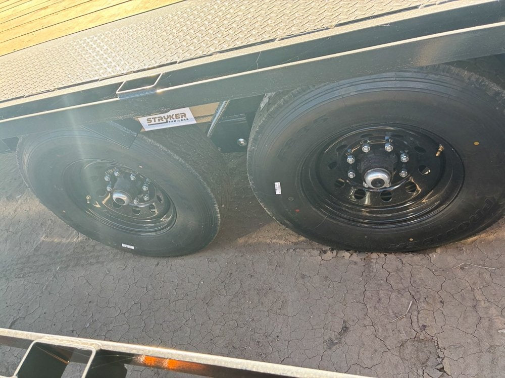 25' Stryker Gooseneck (2) 7K Axles Mega Ramps 14 ply Tires - Super Single Deckover/DO 7K MR - Stryker Dealership Group