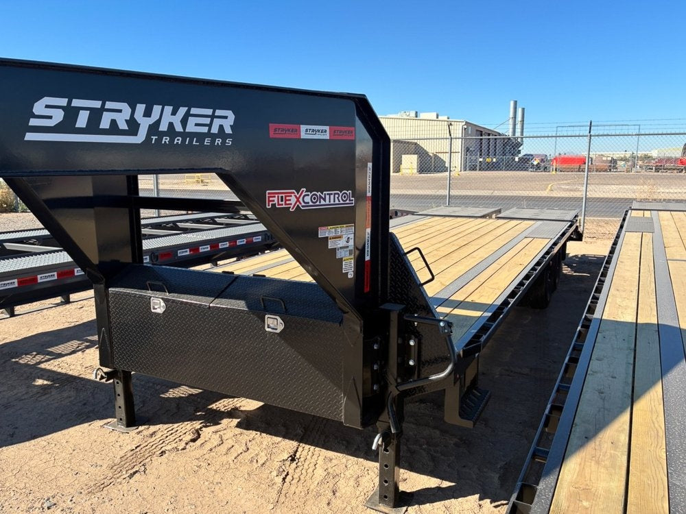 25' Stryker Gooseneck (2) 7K Axles Mega Ramps 14 ply Tires - Super Single Deckover/DO 7K MR - Stryker Dealership Group
