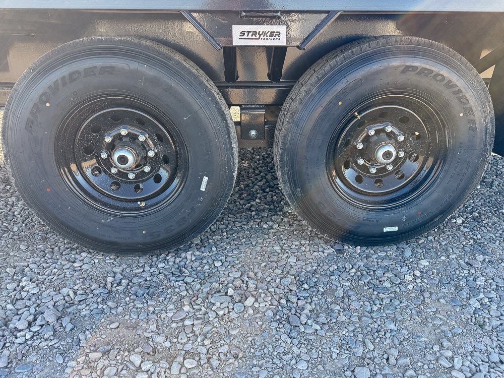 25' Stryker Gooseneck (2) 7K Axles Mega Ramps 14 ply Tires - Super Single Deckover/DO 7K MR - Stryker Dealership Group