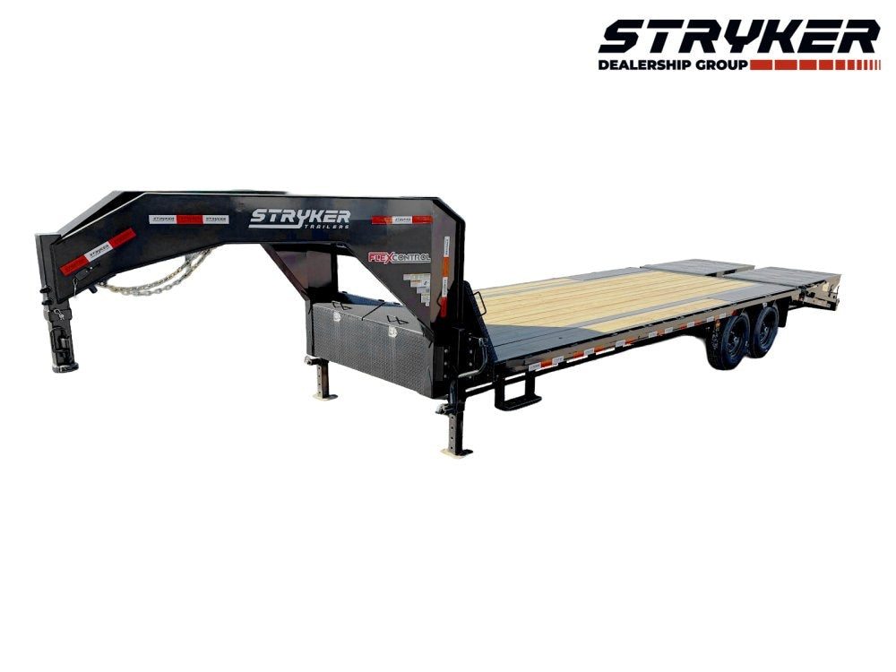 25' Stryker Gooseneck (2) 7K Axles Mega Ramps 14 ply Tires - Super Single Deckover/DO 7K MR - Stryker Dealership Group