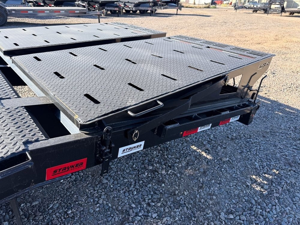 25' Stryker Gooseneck Deckover Trailer Mega Ramps - (2) 7K Axles - Super Single Deckover/DO 7K MR - Stryker Dealership Group