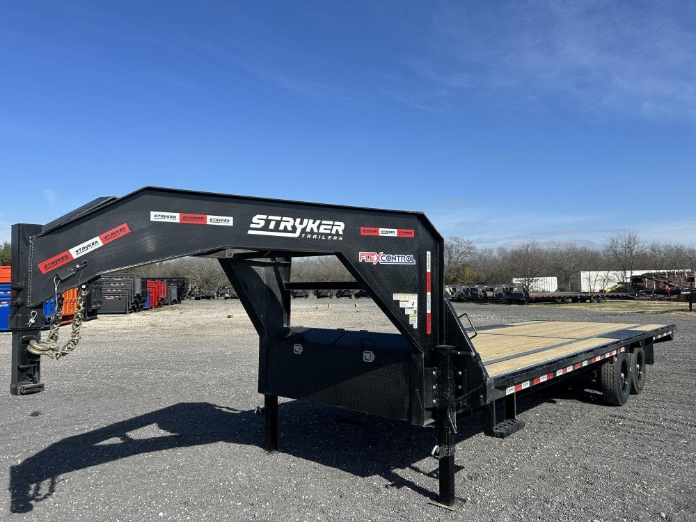 25' Stryker Gooseneck Deckover Trailer Straight Deck - (2) 7K Axles - Super Single Deckover/DO 7K SD - Stryker Dealership Group