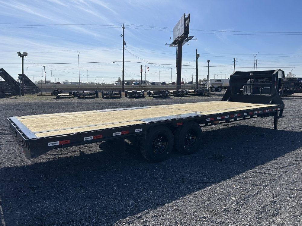 25' Stryker Gooseneck Deckover Trailer Straight Deck - (2) 7K Axles - Super Single Deckover/DO 7K SD - Stryker Dealership Group