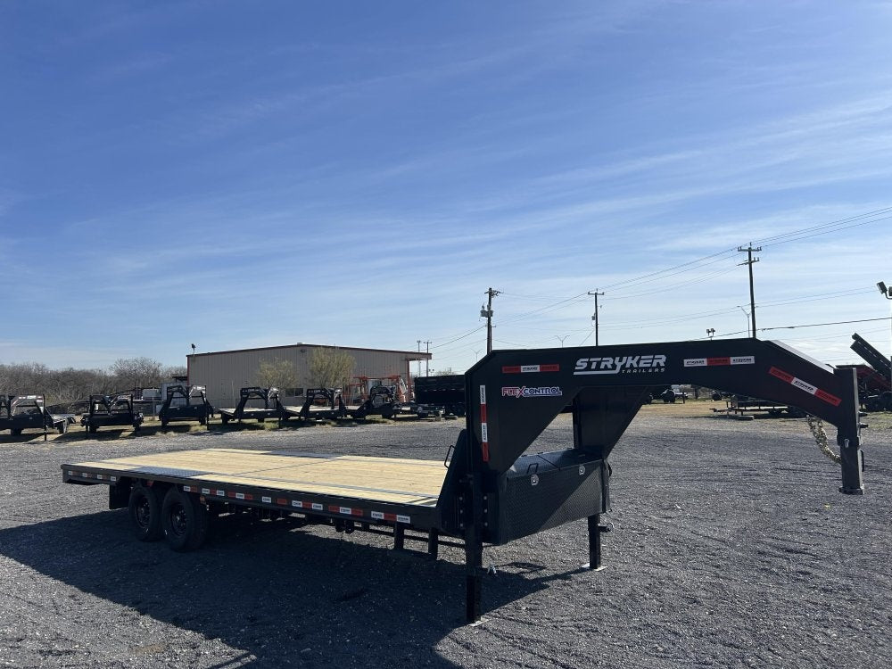 25' Stryker Gooseneck Deckover Trailer Straight Deck - (2) 7K Axles - Super Single Deckover/DO 7K SD - Stryker Dealership Group