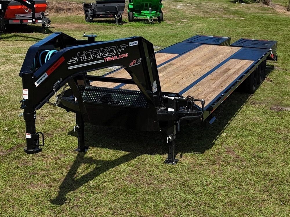26' FHZ Gooseneck Deckover w/ Mega Ramps (2) 10K Axles 011828 - Stryker Dealership Group