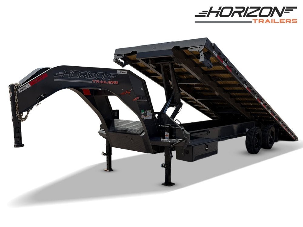 26' Horizon FFHSS Gooseneck Deckover Full Tilt Trailer - (2) 10K Axles 014792 - Stryker Dealership Group