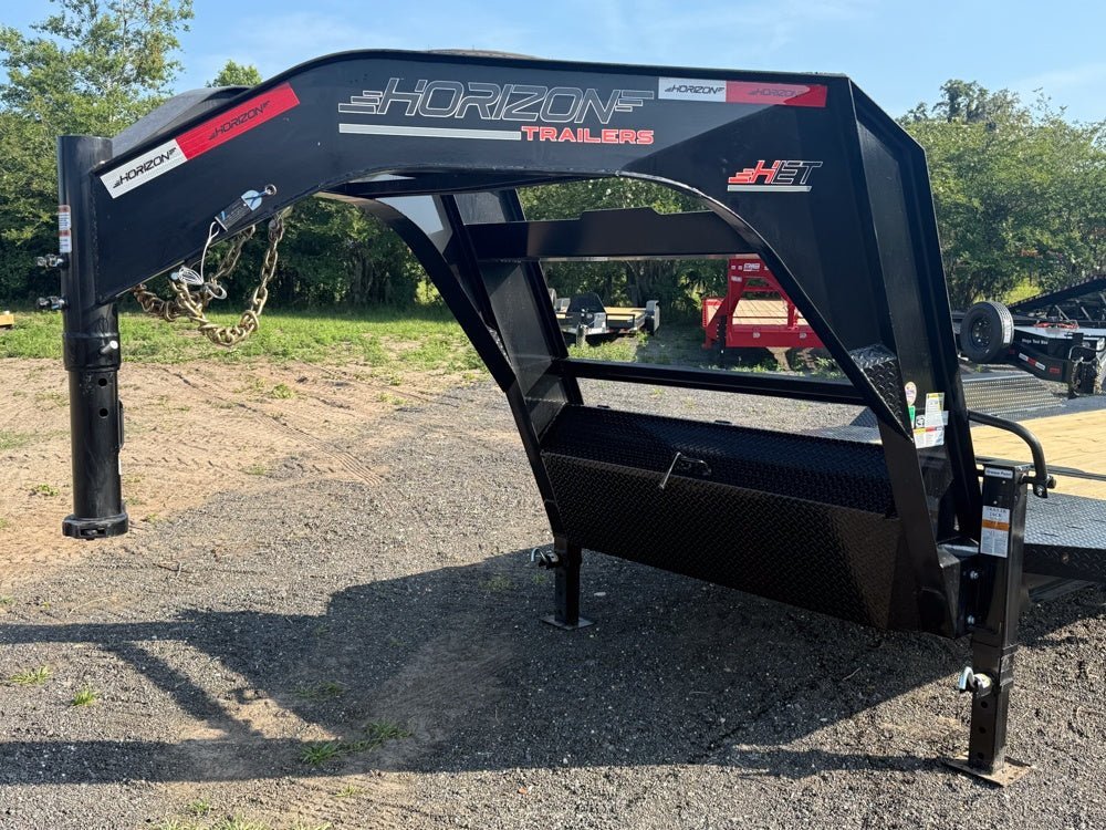 26' Horizon HET Gooseneck Equipment Tilt Trailer Drive Over Fenders - (2) 10K Axles 019986 - Stryker Dealership Group