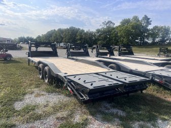 26' Iron Bull ETG Gooseneck Equipment Trailer Mega Ramps Drive Over Fenders - (2) 7,000 lb Axles 914310 - Stryker Dealership Group