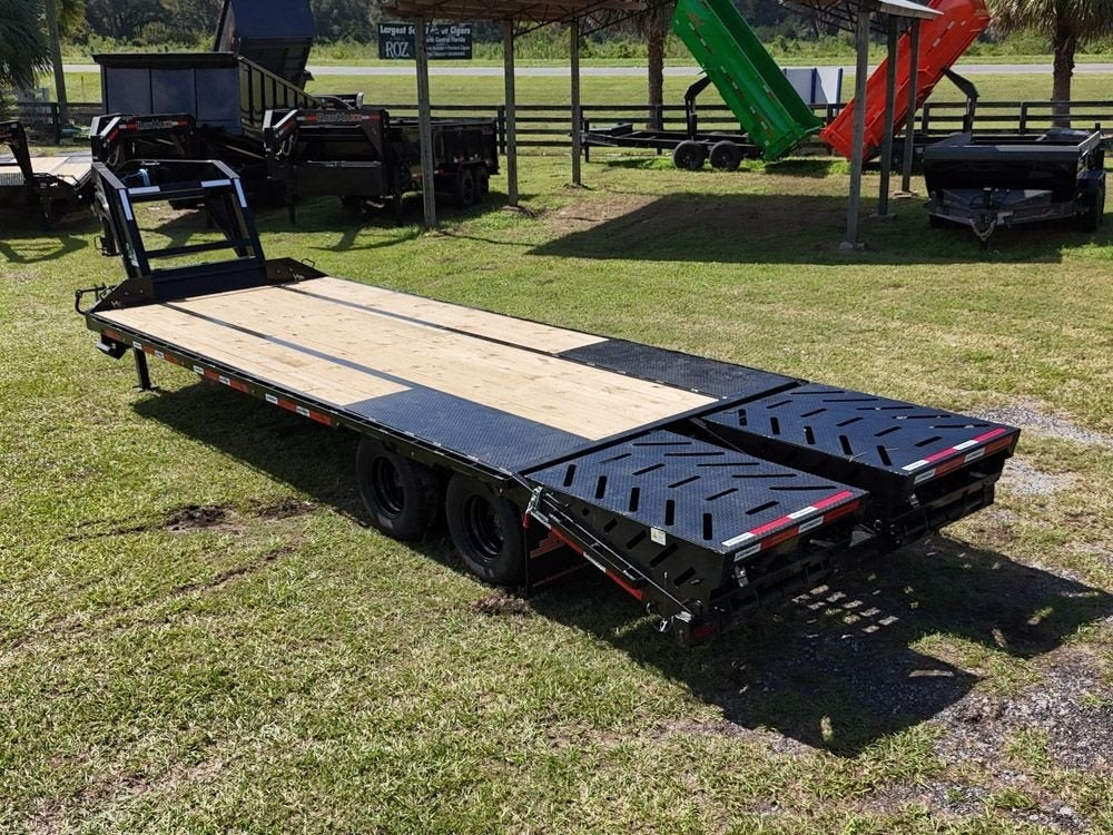 26' FHZ Gooseneck Deckover w/ Mega Ramps (2) 10K Axles - 10K MR DW/Deckover Trailers - Stryker Dealership Group
