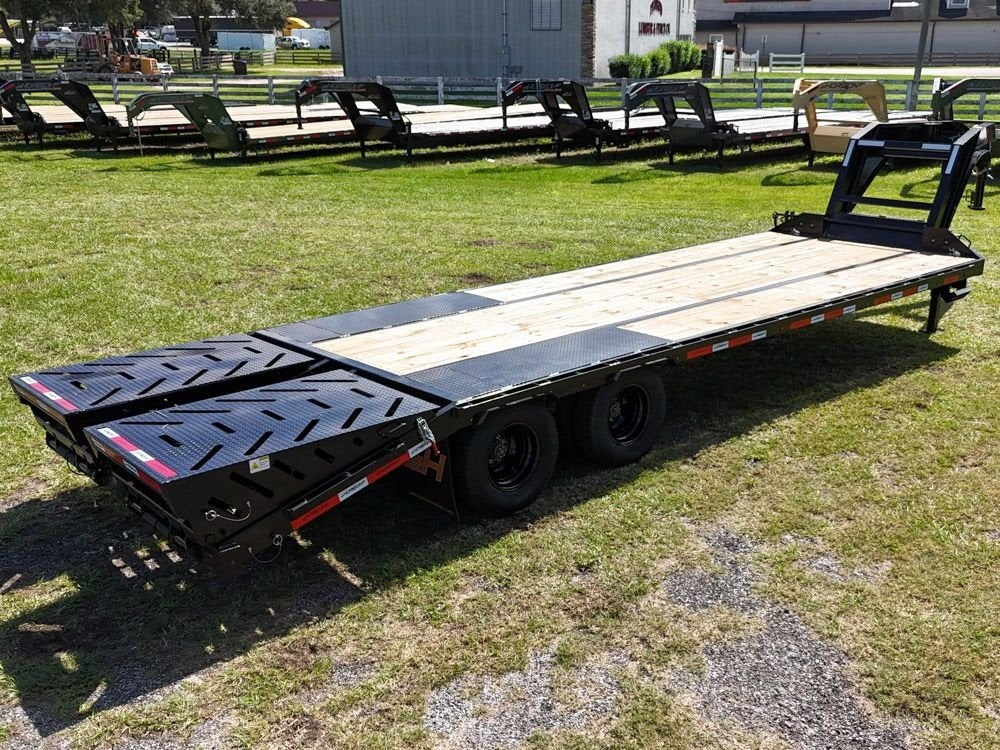 26' FHZ Gooseneck Deckover w/ Mega Ramps (2) 10K Axles - 10K MR DW/Deckover Trailers - Stryker Dealership Group