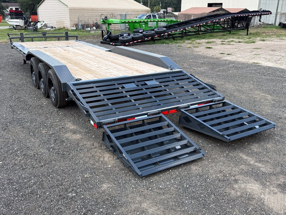 26' H8 Bumper Pull Mega Ramps 7k Axles - Drive Over Fenders/Equipment Trailers - Stryker Dealership Group