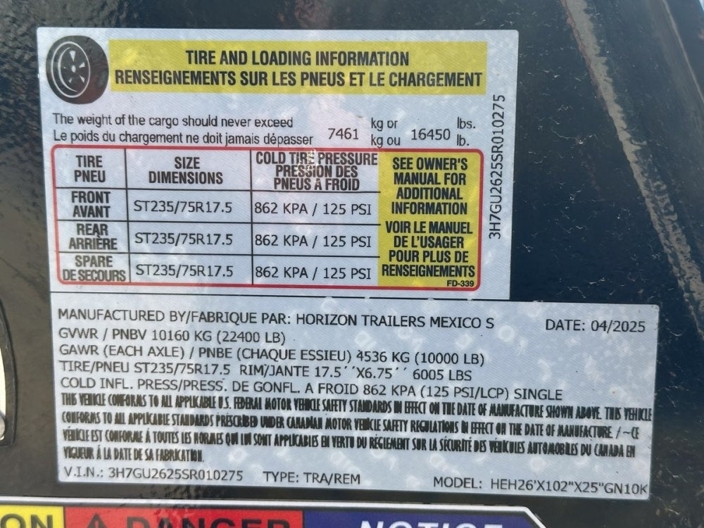 26' HEH Gooseneck Equipment Trailer (2) 10K Axles, Drive Over Fenders, 3' Dove W/ Slide In Ramps - Low Profile Equipment Trailers - Stryker Dealership Group