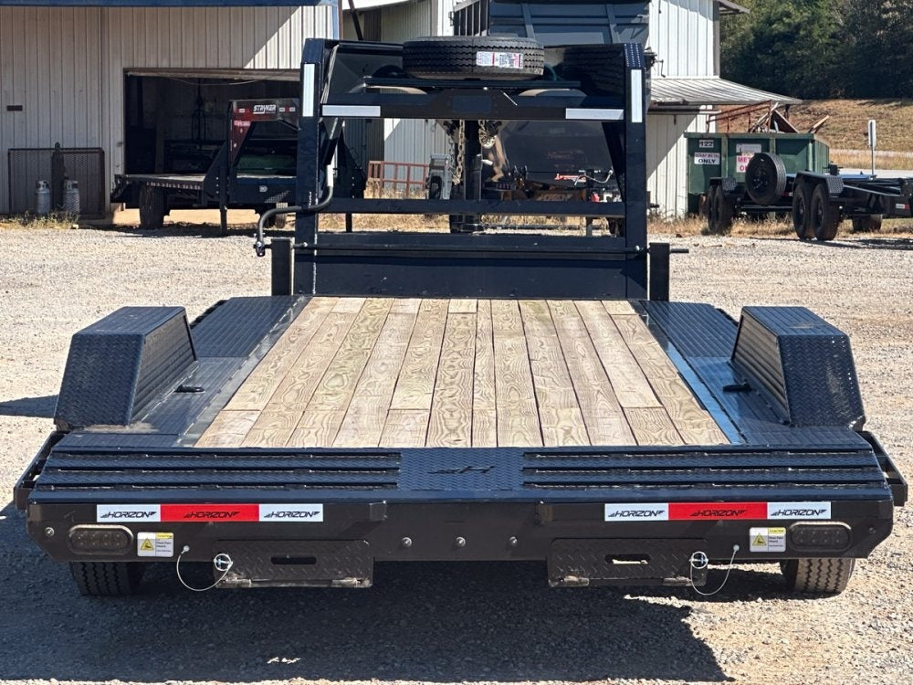 26' HEH Gooseneck Equipment Trailer (2) 10K Axles, Drive Over Fenders, 3' Dove W/ Mountain Ramps - Drive Over Fenders/Equipment Trailers - Stryker Dealership Group