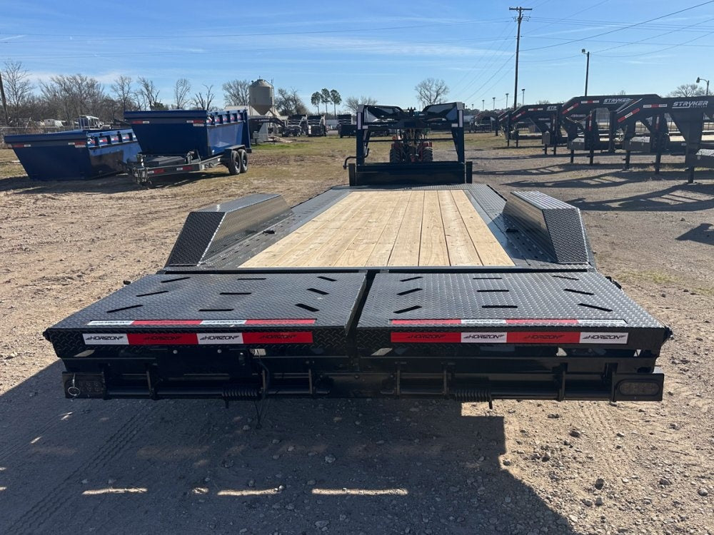 26' HEH Gooseneck Equipment Trailer (2) 10K Axles, Drive Over Fenders, 3' Dove W/ Mountain Ramps - Equipment Trailers - Stryker Dealership Group