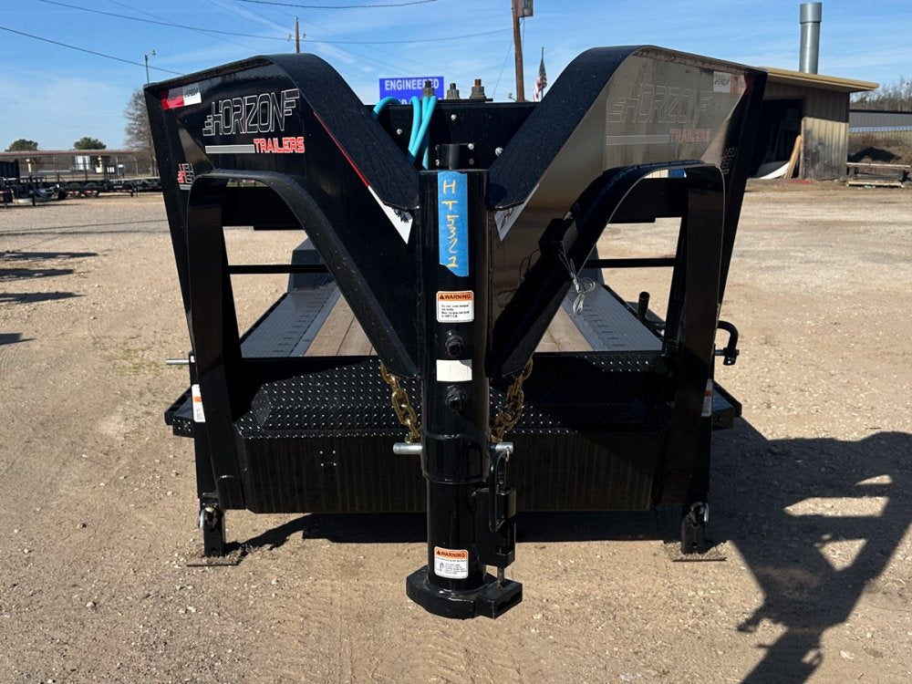 26' HEH Gooseneck Equipment Trailer (2) 10K Axles, Drive Over Fenders, 3' Dove W/ Mountain Ramps - Equipment Trailers - Stryker Dealership Group