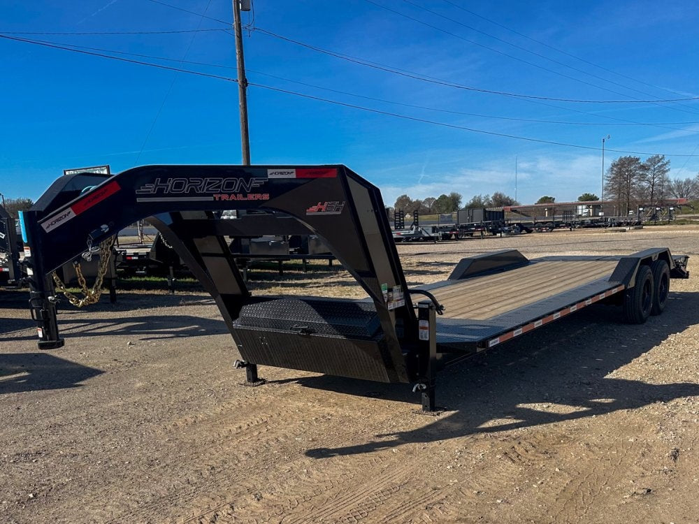 26' HEH Gooseneck Equipment Trailer (2) 10K Axles, Drive Over Fenders, 3' Dove W/ Mountain Ramps - Equipment Trailers - Stryker Dealership Group