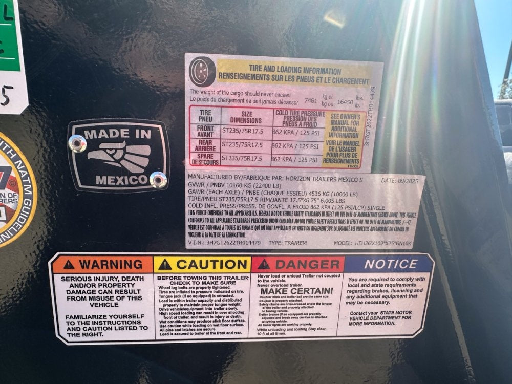 26' HEH Gooseneck Equipment Trailer (2) 10K Axles, Drive Over Fenders, 3' Dove W/ Mountain Ramps - Equipment Trailers - Stryker Dealership Group