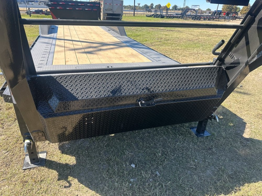 26' HEH Gooseneck Equipment Trailer (2) 10K Axles, Drive Over Fenders, 3' Dove W/ Mountain Ramps - Equipment Trailers - Stryker Dealership Group