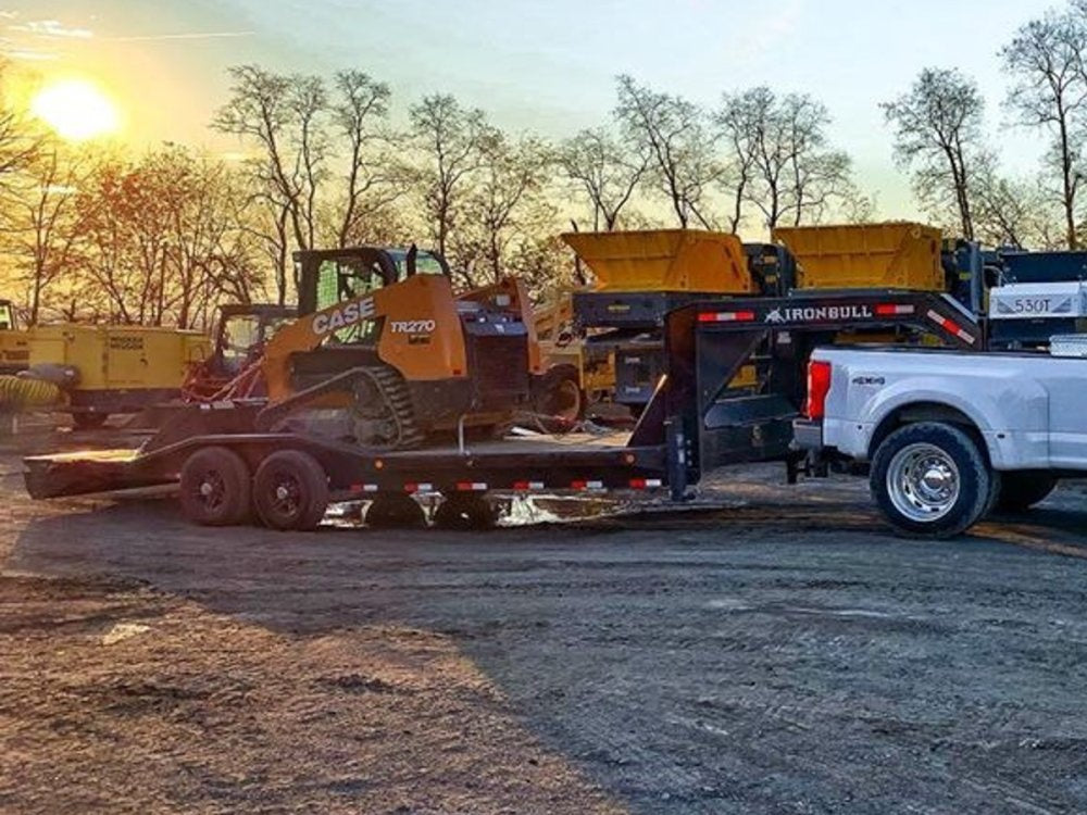 26' Iron Bull ETG Gooseneck Equipment Trailer Mega Ramps Drive Over Fenders - (2) 7,000 lb Axles - Equipment Trailers - Stryker Dealership Group