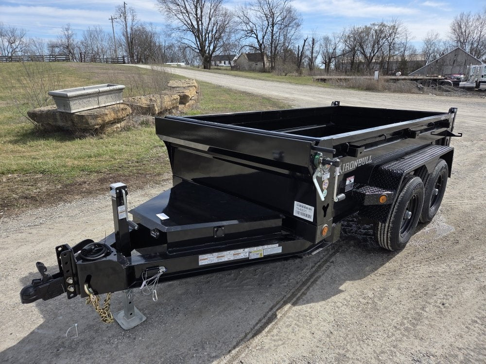 10' x 60" Iron Bull DTB Bumper Pull Dump Trailer 18" Side Walls - (2) 5200 lb Axles 104801