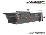 16' Horizon HDZ Roll Off Bin 4' Wall + Tarp 011200