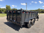 14' Hillcrest Gooseneck Dump Trailer Telescopic 40" Side Walls - (2) 8K Axles 002134