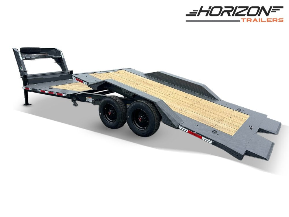 26' Horizon HET Gooseneck Equipment Tilt Trailer Drive Over Fenders - (2) 10K Axles 15457