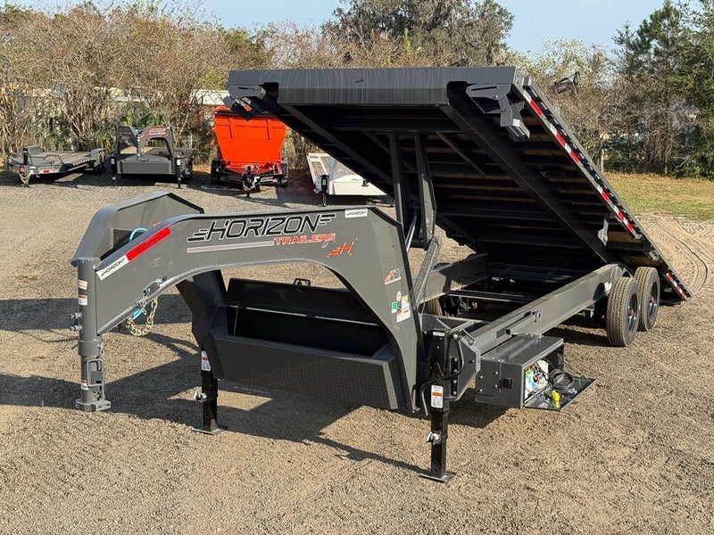28' Horizon FFT Gooseneck Full Deckover Tilt Trailer - (2) 10K Axles 016934 - Stryker Dealership Group