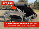 28' Horizon FFT Gooseneck Full Deckover Tilt Trailer - (2) 10K Axles 016934 - Stryker Dealership Group