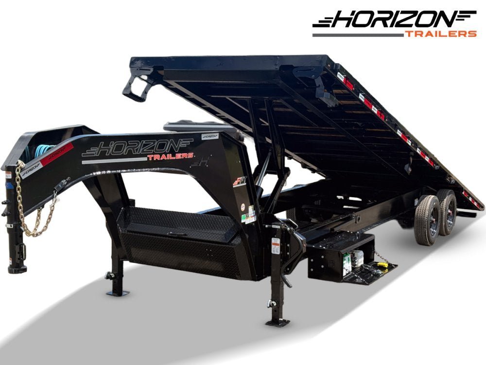 28' Horizon FFT Gooseneck Full Deckover Tilt Trailer - (2) 10K Axles 016936 - Stryker Dealership Group