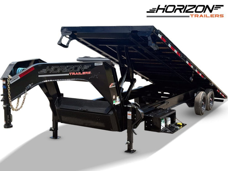 28' Horizon FFT Gooseneck Full Deckover Tilt Trailer - (2) 10K Axles 016936 - Stryker Dealership Group