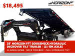 28' Horizon FFT Gooseneck Full Deckover Tilt Trailer - (2) 10K Axles 016936 - Stryker Dealership Group