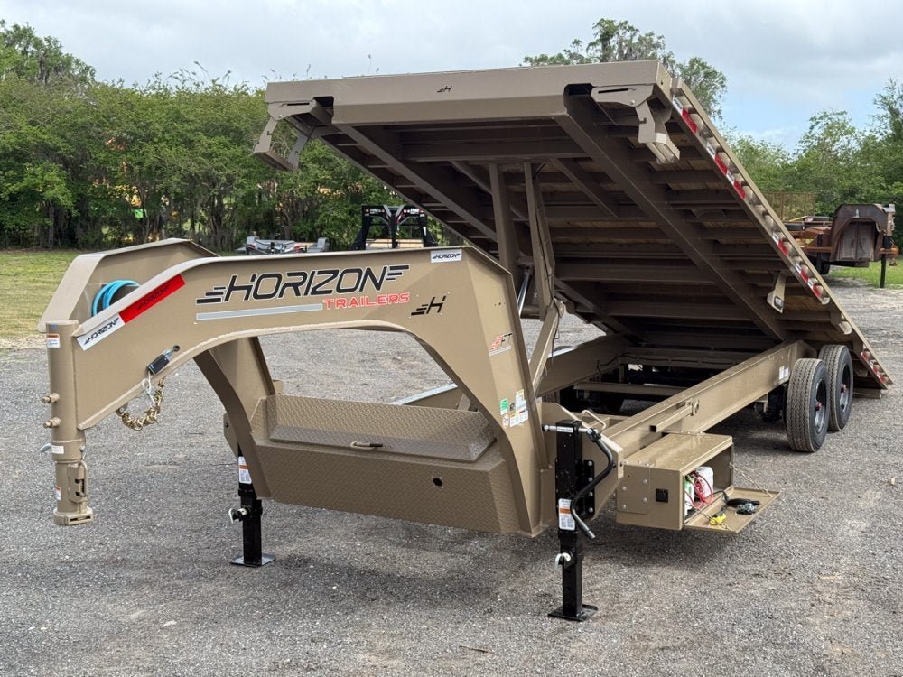 28' Horizon FFT Gooseneck Full Deckover TIlt Trailer - (2) 10K Axles 16930 - Stryker Dealership Group