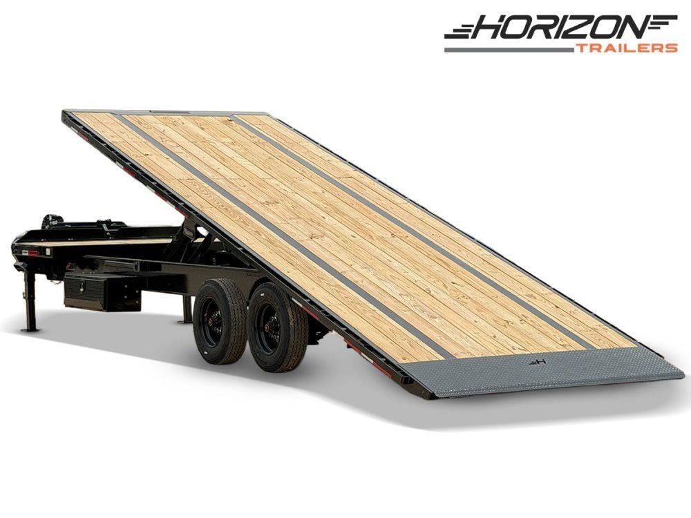 28' Horizon FTS Bumper Pull Hydraulic Deckover Tilt Trailer - 10K Axles 15102 - Stryker Dealership Group