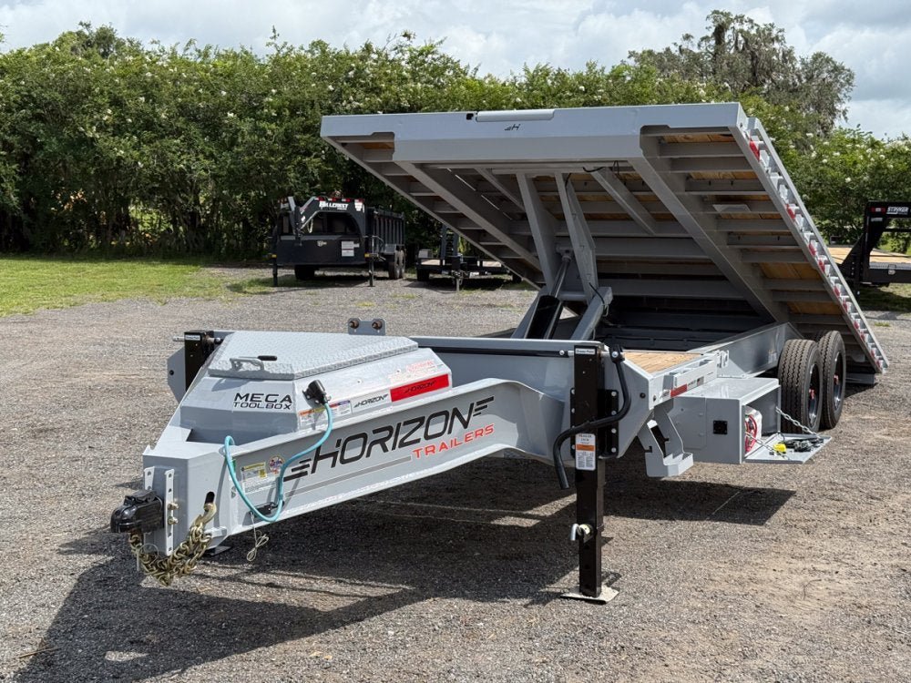 28' Horizon FTS Bumper Pull Hydraulic Deckover Tilt Trailer - (2) 10K Axles 014216 - Stryker Dealership Group