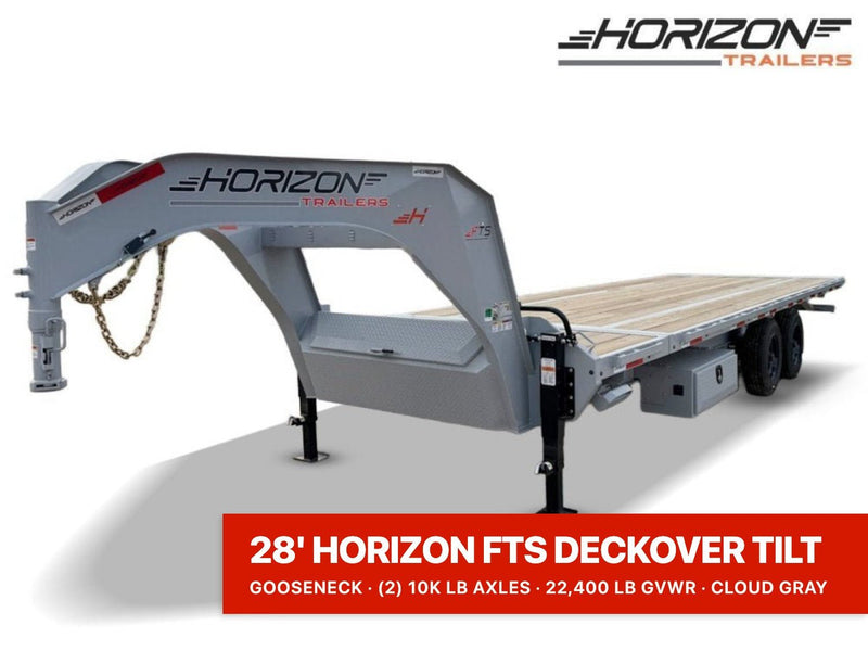 28' Horizon FTS Gooseneck Hydraulic Deckover Tilt Trailer - 10K Axles 015109 - Stryker Dealership Group