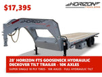 28' Horizon FTS Gooseneck Hydraulic Deckover Tilt Trailer - 10K Axles 015109 - Stryker Dealership Group