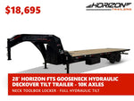 28' Horizon FTS Gooseneck Hydraulic Deckover Tilt Trailer - 10K Axles 016529 - Stryker Dealership Group