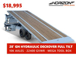 28' Horizon FTS Gooseneck Hydraulic Deckover Tilt Trailer - (2) 10K Axles 016534 - Stryker Dealership Group