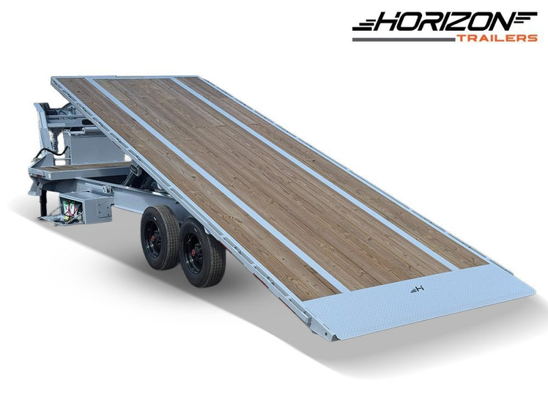 28' Horizon FTS Gooseneck Hydraulic Deckover Tilt Trailer - (2) 10K Axles 016534 - Stryker Dealership Group