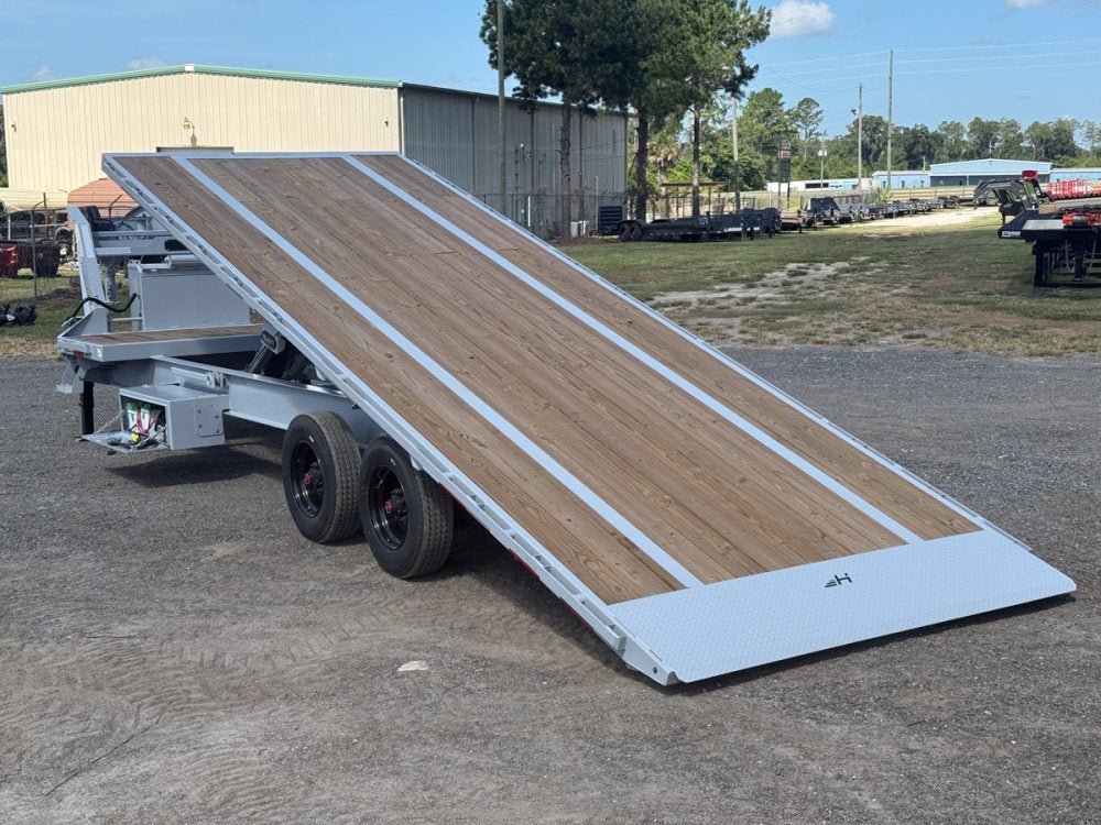 28' Horizon FTS Gooseneck Hydraulic Deckover Tilt Trailer - (2) 10K Axles 016534 - Stryker Dealership Group