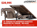 28' Horizon FTS Gooseneck Hydraulic Deckover Tilt Trailer - (2) 10K Axles 016541 - Stryker Dealership Group