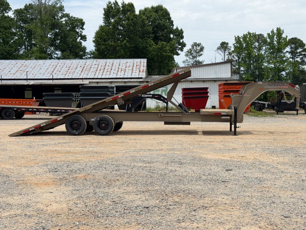 28' Horizon FTS Gooseneck Hydraulic Deckover Tilt Trailer - (2) 10K Axles 016542 - Stryker Dealership Group