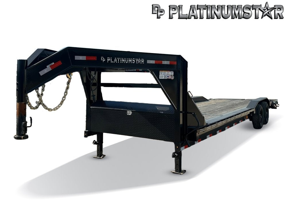 28' DP Platinum Star Trailers Gooseneck Deckover Trailer Mega Ramps - (2) 7k Axles - Deckover Trailers - DO 7K MR - Stryker Dealership Group