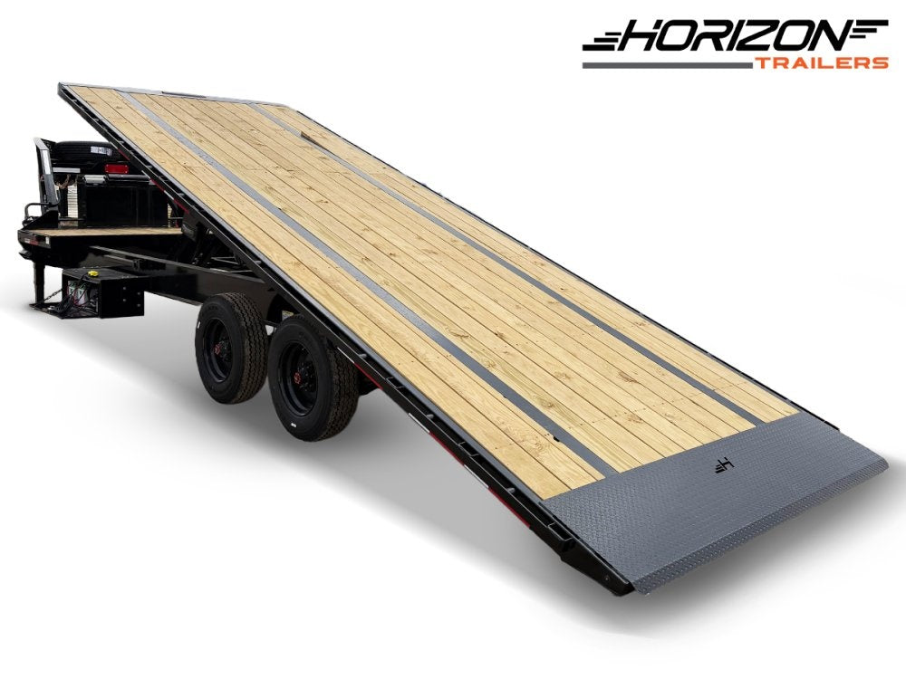28' Horizon FTS Gooseneck Hydraulic Deckover Tilt Trailer - 10K Axles - Deckover Tilt - Stryker Dealership Group