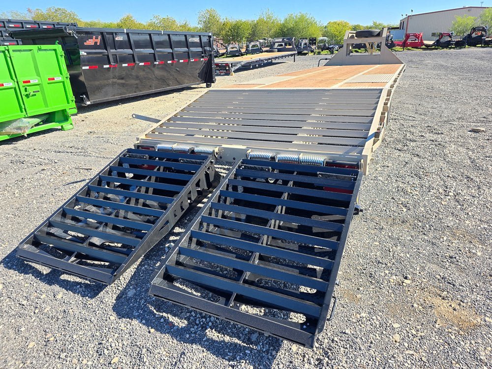 30' DKO Gooseneck Deckover 25' + 5' Mega Ramps (2) 10K Axles 10431 - Stryker Dealership Group