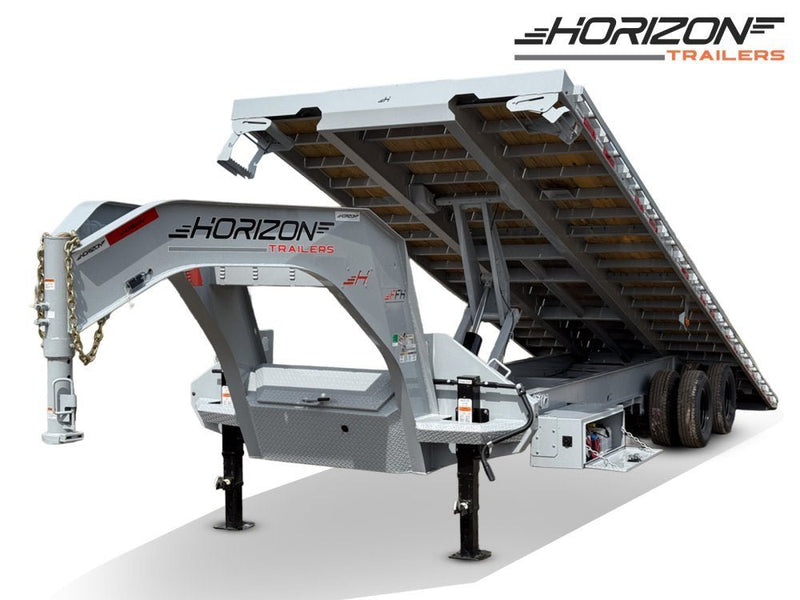 30' Horizon FFH Gooseneck Deckover Full Tilt Trailer - (2) 12K Axles 012391 - Stryker Dealership Group