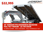 30' Horizon FFH Gooseneck Deckover Full Tilt Trailer - (2) 12K Axles 012391 - Stryker Dealership Group